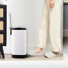 Trash Can with Lid, 3.2 Gal/12L Stainless Steel Bathroom Trash Bin with Soft Close Step-On Pedal - 2 of 4