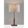 Ethan Table Lamp Black/Walnut - Adesso: Modern Desk Lighting, ETL Listed, Polyester/Cotton Shade - 3 of 4