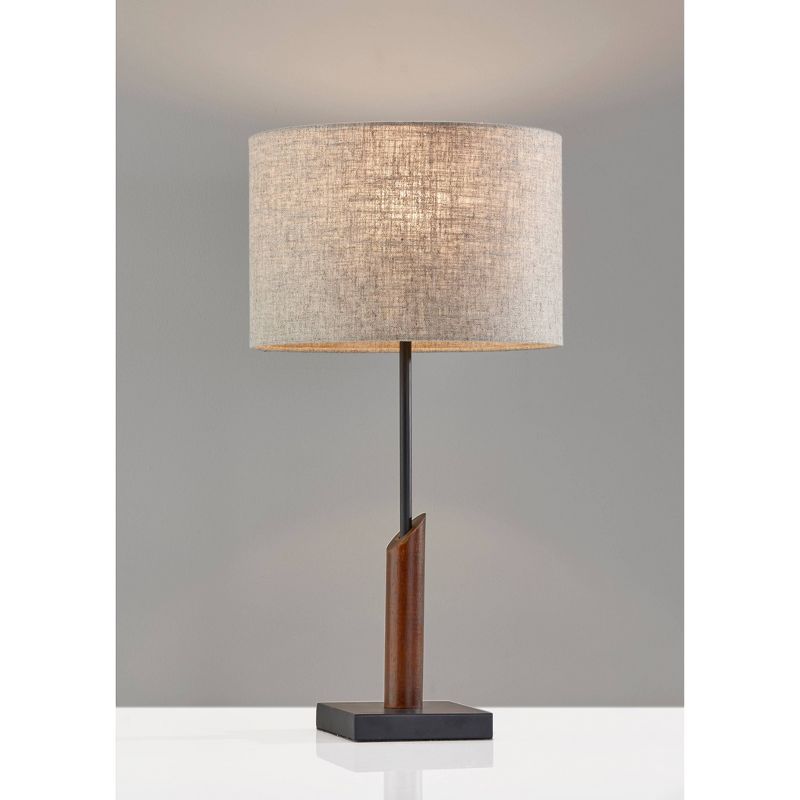Ethan Table Lamp Black/Walnut - Adesso, 4 of 8