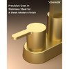 YAWWALK 4 in. Centerset High Arc Bathroom Faucet with Waterfall Spout, Double Handle - 3 of 4