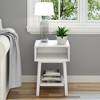 Plank+Beam Mid - Century Modern Nightstand with Cubby Shelf, Solid Wood Bedside Table for Bedroom - 2 of 4