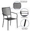 Flash Furniture Commercial Grade Indoor-Outdoor Steel Patio Arm Chair with Square Back - image 3 of 4