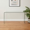 HomeRoots 43" Clear Glass Solid Console Table - 2 of 4