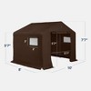 Best Choice Products 10x8ft Outdoor Fabric Storage Shed, Steel Frame, Dual Zipper Doors, Window - 2 of 4