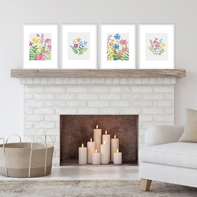 Big Dot of Happiness Wildflowers - Unframed Floral Nursery and Room Decor Linen Paper Wall Art - Set of 4 - Artisms - 8 x 10 inches, 2 of 8