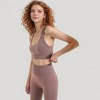 Anna-Kaci Active Women's Seamless Racerback Sports Bra with Ribbed Hem and Scoop Neckline for Medium Support - 3 of 4
