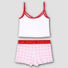 Women's Strawberry Shortcake Cotton Cami and Boxer Set - Pink - 3 of 4