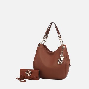 MKF Collection Ashley Vegan Leather Women’s Hobo Shoulder Bag with Wristlet Wallet by Mia K - 1 of 4