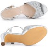 BLISSFUL STEP Women's Rhinestone Chunky Heel Slingback Sandals - 4 of 4