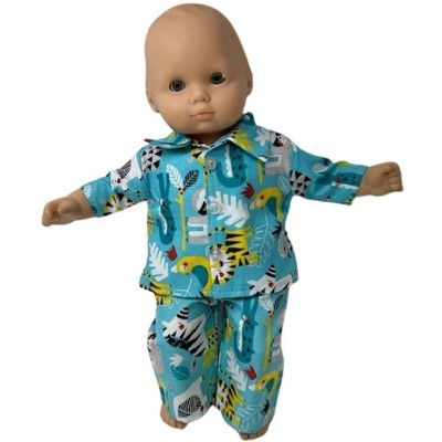 Doll Clothes Superstore Handmade Safari Pajamas Fit 14-15 Inch Baby Dolls.