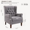 Upholstered Wingback Accent Chair with Rolled Armrest | COLAMY | Gray - 2 of 4