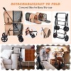 Tangkula 4-in-1 Double Pet Stroller w/ Detachable Carrier Travel Carriage for Cats - 4 of 4