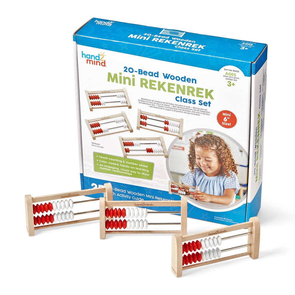 Photos - Doll Hand2Mind 20-Bead Wooden Mini Rekenrek Class Set