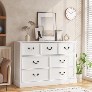 Farmhouse 7 Drawers Dresser for Bedroom, Dresser Chest of Drawers Organizer Storage - 1 of 4