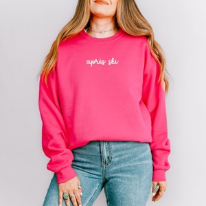 Simply Sage Market Embroidered Apres Ski Words Sweatshirt - 1 of 4