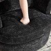 360-degree Chenille Swivel Chair with Metal Turntable Base - 3 of 4