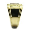 Slickblue Men's Stainless Steel Ring, Gold Ion Plating, Oligoclase Center, Fashion Band, Brown Quartz, Sizes 8-13 - 4 of 4