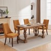 NicBex Flocking Thickened Dining Chairs Set of 2 with Curved Solid Wood Legs,Modern Upholstered Style Accent Chairs for Living Room - 4 of 4