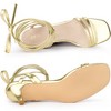 Allegra K Women's Strappy Lace Up Slingback Kitten Heel Sandals - 4 of 4