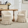 Upholstered Multi-Room Accent Chair - Modern Barrel Back Design with Solid Hardwood Frame & 300LB Capacity, Compact Armchair for Living Room - 3 of 4