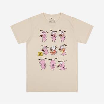 Men's Courage The Cowardly Dog Short Sleeve Graphic T-Shirt - Beige
