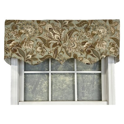 Valdosta Regal Mist Floral Rod Pocket Window Valance