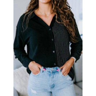 Women's Ashby Half-Stripe Shirt - ee:some
