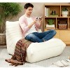 Dexmalle Modern High Density Foam Bean Bag Sofa,Cream White - 3 of 4