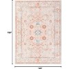 Boho Medallion Rug - Washable vintage floral carpet, soft & non-slip for entryway & bedroom - 2 of 4