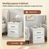 Resenkos Compact Wooden Nightstand - Multiple Storage Drawers, Space-Saving Bedside Table Perfect for Small Bedrooms, White - 3 of 4