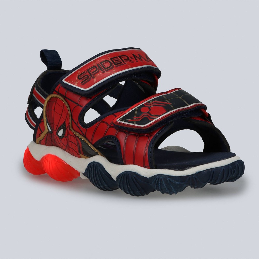 Toddler Boys' Marvel Spider-Man Fisherman Sandals - Navy Blue/Red 13