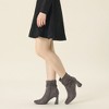 Allegra K Women's Knot Decor Square Toe Side Zip Chunky Heels Ankle Boots - 2 of 4