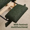 TiramisuBest Modern Accent Rocking Chair with Solid Wood Legs, Adjustable Footrest & Side Pocket, Comfy Lounge Armchair for Living(Dark Grey) - 3 of 4