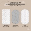 KeaBabies 2pk Soothe Waterproof Bassinet Sheets for Girls, Boys, 33x17 Universal Baby Bassinet Mattress Protector Cover - 4 of 4