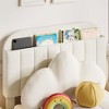 homfan Twin Velvet Bed Frame for Girls with Storage Headboard & Drawer, No Box Spring Needed, Easy Assembly - 4 of 4