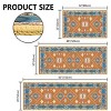 FURNIinspire Floor Mats Home 3 Piece Kitchen Rug Machine Washable Floor Mat for Living Room, Vintage Carpet, Non Slip, Red, 60"*20" - 3 of 4