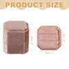 Unique Bargains Velvet Octagon Wedding Proposal Engagement 2 Slot Jewelry Storage Ring Box - 2 of 4