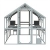 LAOTIES 110" Outdoor Wooden Cat House,Large Catio Enclosure With Platforms,Walk-in Door,Bridges,Sleeping Houses And Weatherproof Cover - 3 of 4