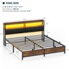 Aheaplus Platform Bed Frame with Reversible Storage Headboard and Charging Station - 3 of 4