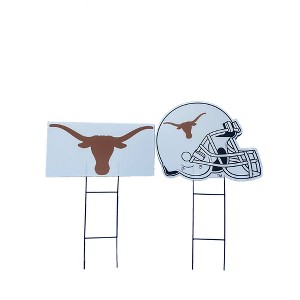 NCAA Texas Longhorns Logo and Helmet 2pk Yard Sign Set - 1 of 1