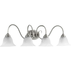 Quorum Lighting Spencer 4-Light Glass Classic Nickel Ceiling Fan - 1 of 1