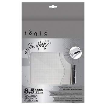 Tim Holtz Paper Cutter Tool - Guillotine Paper Trimmer for Scrapbooking, Vinyl, and Craft Paper - 8.5 Inch Cutting Length with Ruler and Grid Lines