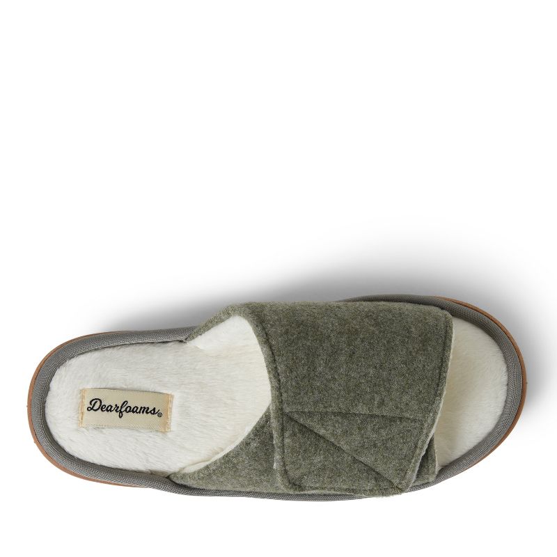 Dearfoams Women's Norma Wool Adjustable Slide House Shoe Slippers, 5 of 6