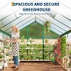 6x7ft Outdoor Greenhouse, Green Houses for Outside Walk-in Kit with Roof Vent, Polycarbonate Greenhouse - 2 of 4