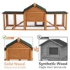 Chicken Coop with Run, Double-Decker Wooden Chicken Coop, Double-Door Removable Pallet, Outdoor Waterproof Poultry Cage, Large Nesting Box Pet Cage - 4 of 4