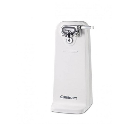 White Electric Can Opener with Power Cut Blade