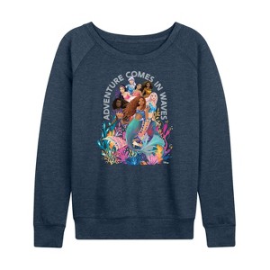 Women's - Disney - Adventure Comes In Waves Lightweight French Terry Slouchy - 1 of 4