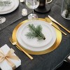 Aoibox 100PCS Round Gold Disposable Placemats for Dining Table, Mirrored Gold Charger Place Mat for Banquet Table Setting Wedding Birthday Dinner - 2 of 4