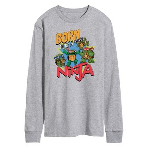 Men's - Teenage Mutant Ninja Turtles Mutant Mayhem - Born To Be A Ninja Long Sleeve Graphic T-Shirt - 1 of 3