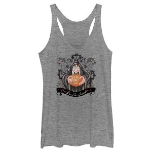 Women's Snow White and the Seven Dwarves Evil Queen Pumpkin Racerback Tank Top - 1 of 4